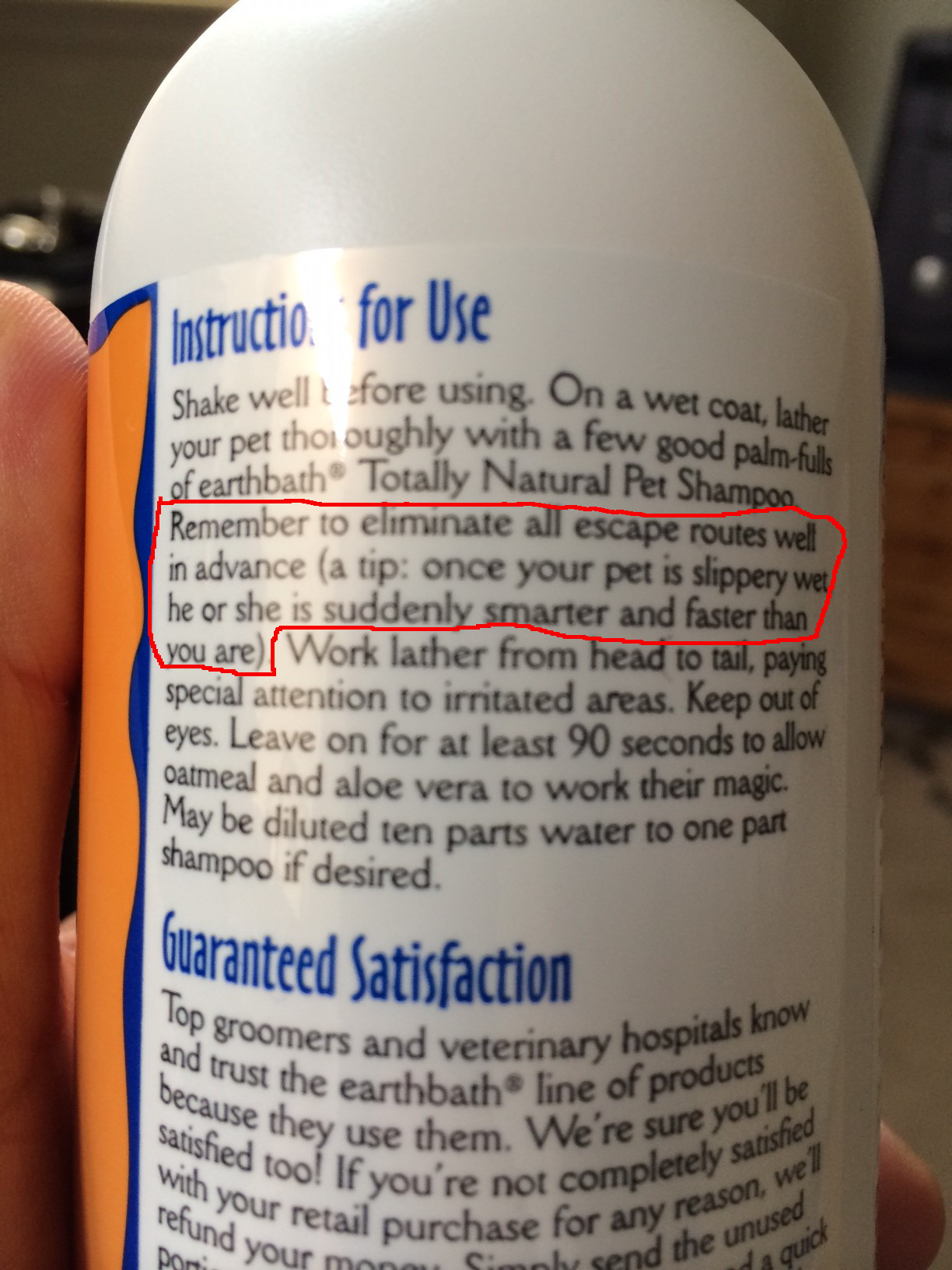 Dog Shampoo Instructions - The Poke