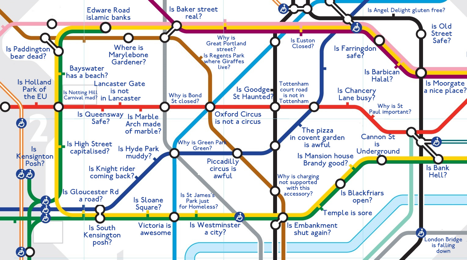 The Google Autocomplete Map Of The London Underground | The Poke
