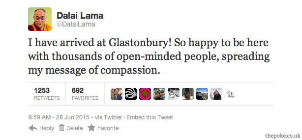 The Dalai Lama's shocking Glastonbury meltdown - The Poke