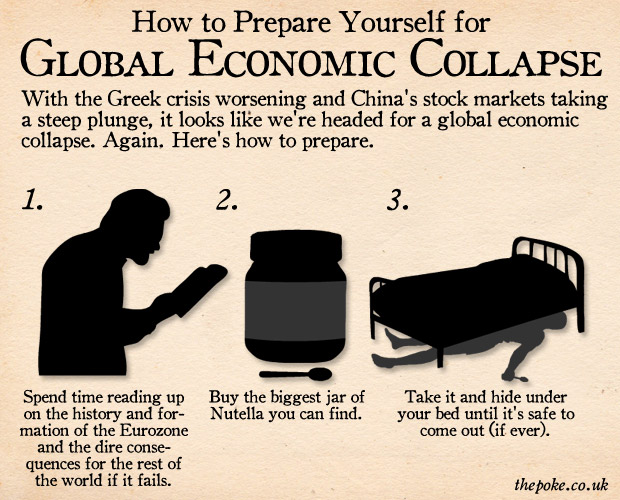 With the Greek crisis worsening and China's stock markets taking a steep plunge, it looks like we're headed for a global economic collapse. Again. Here's how to prepare.