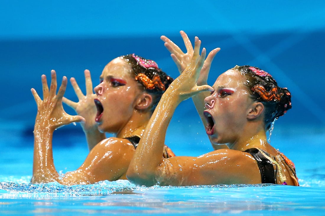 The many graceful faces of synchronised swimming.