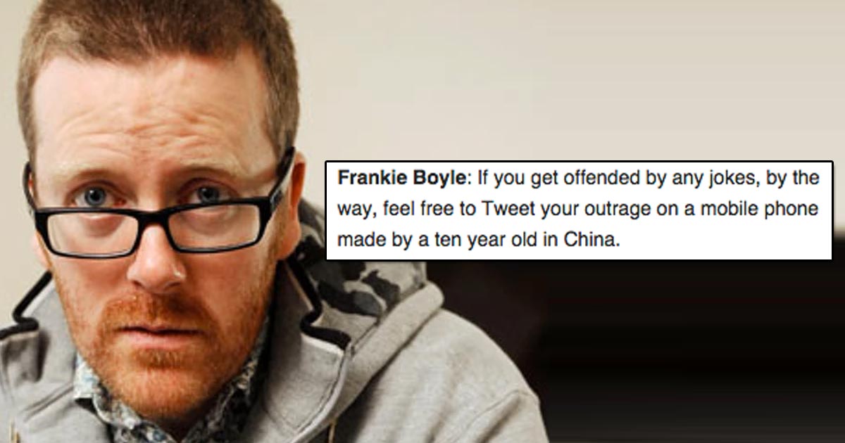 The Most Outrageous Funniest Jokes Frankie Boyle Has Ever Told The Poke