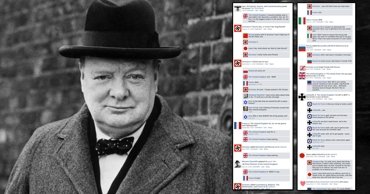 This Facebook thread explains the entire history of World War II in a brilliantly funny way