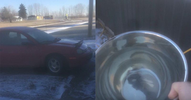 frozencarwater