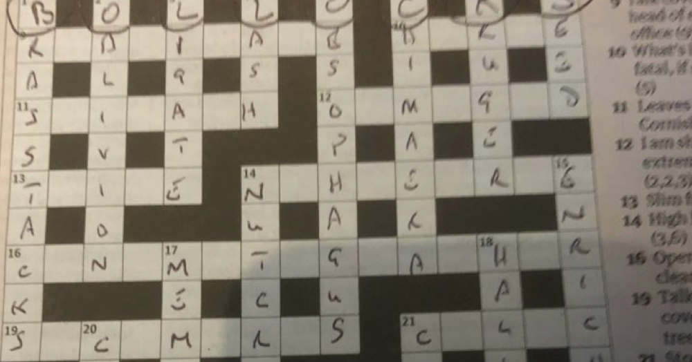 The Guardian's cryptic crossword had a secret message for readers not