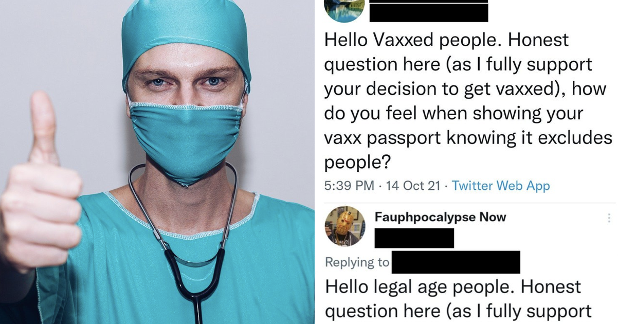 Stick this comeback on a card to hand out to anti-vaxxers