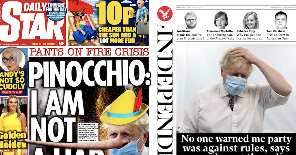 The Daily Star front page was good but the Independent was great
