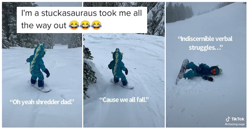 This 4-year-old snowboarder has gone viral because of her brilliant self-commentary