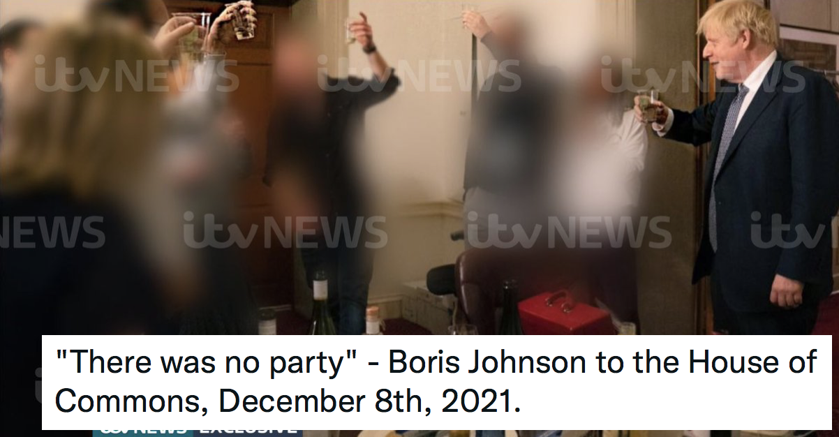 Photos emerge of Boris Johnson drinking at a No 10 party during lockdown – 27 responses worth toasting