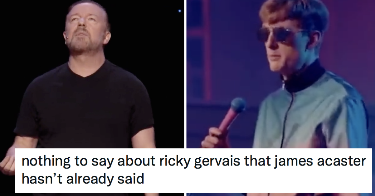 Ricky Gervais’s latest Netflix special sent this James Acaster routine viral and it’s the only response you need