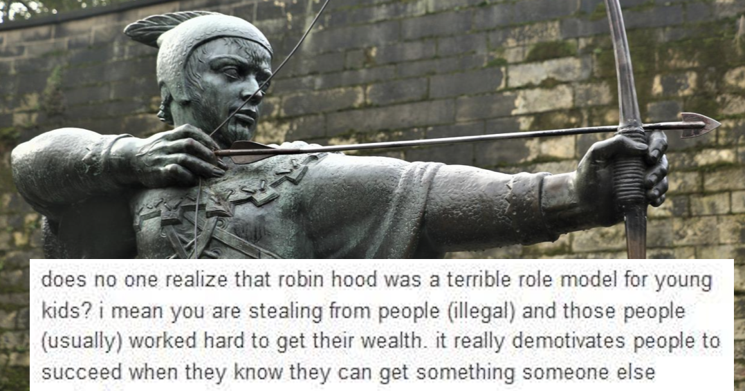 The hilarious takedown of this ‘Robin Hood’s a bad role model’ troll is a perfect bullseye