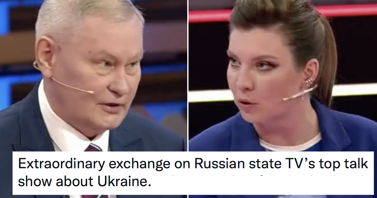 A retired colonel telling Russian state TV the cold, hard truth about Ukraine is a breathtaking watch