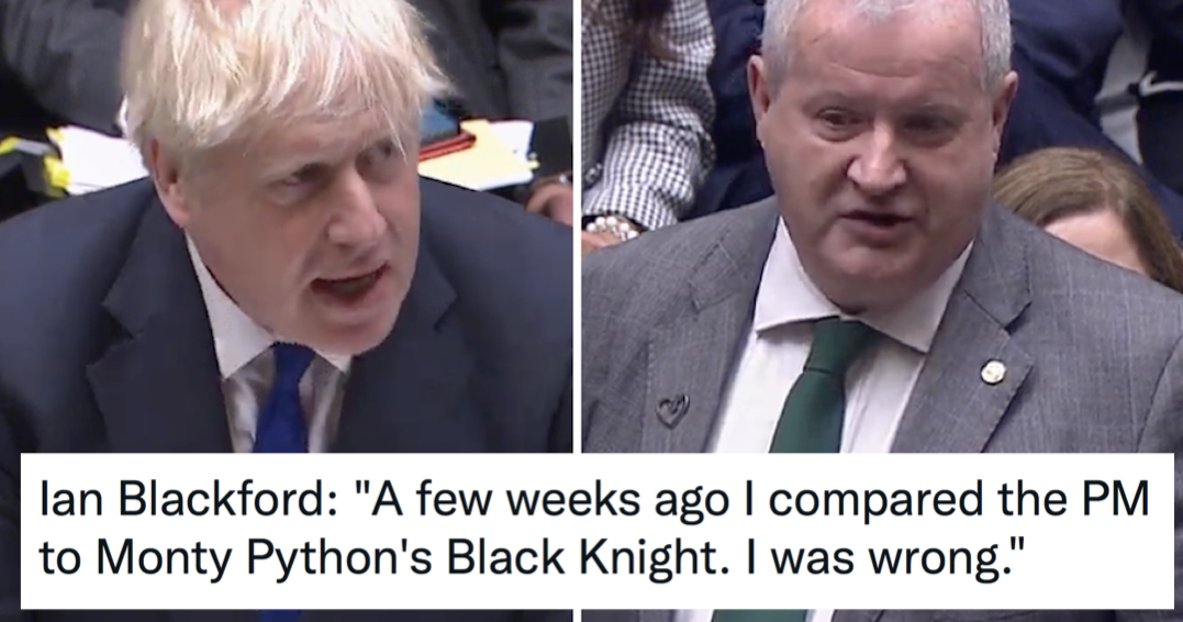 Ian Blackford doubled down on his Monty Python Boris Johnson jibe and it just gets better