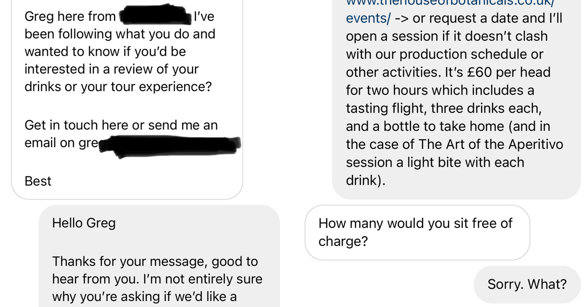 Entitled guy wants gin for free and the hilarious takedown was 100% proof