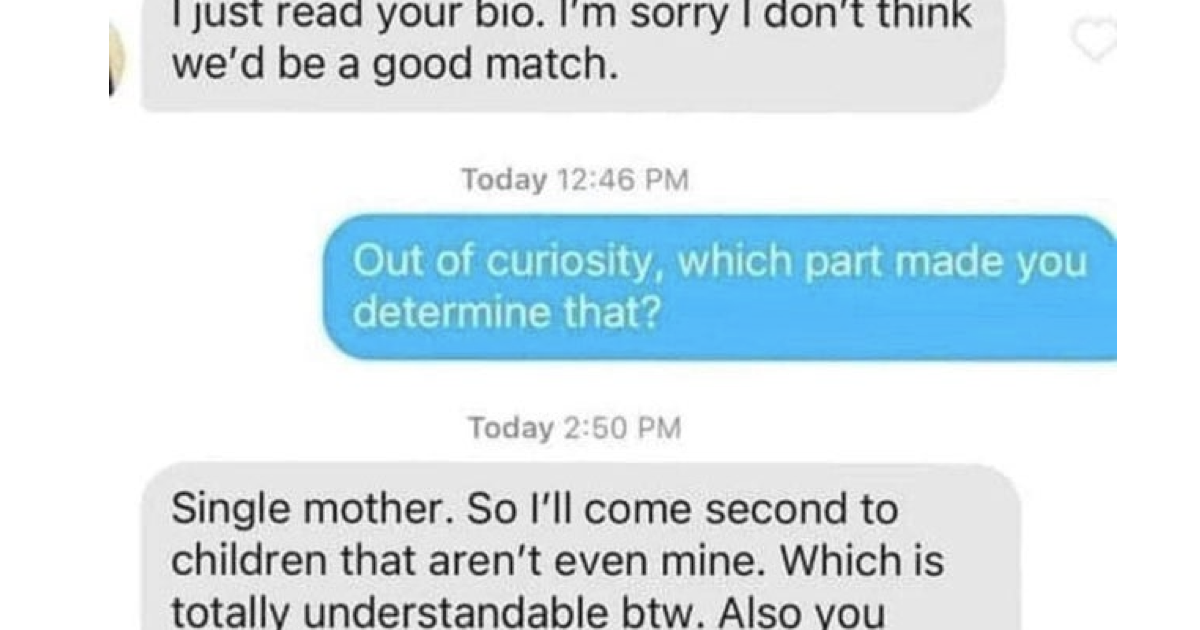 This outrageous Tinder rejection got exactly the responses it deserved and more